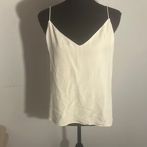 J. Crew Cream Sleeveless Fitted Top